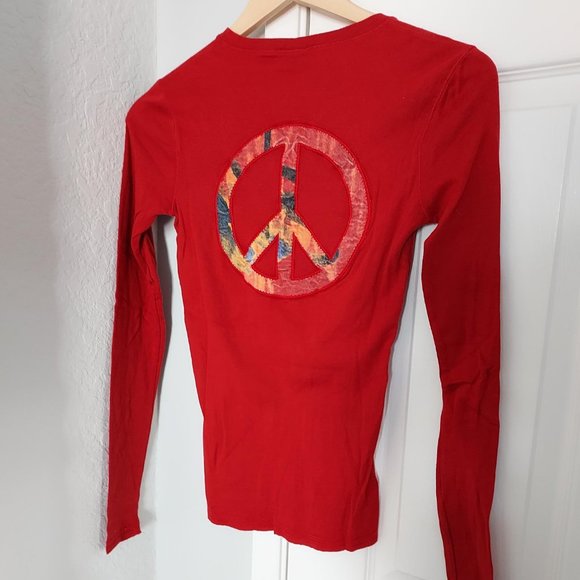EUC Lucky Brand t-shirt, peace sign, size small - Picture 2 of 11